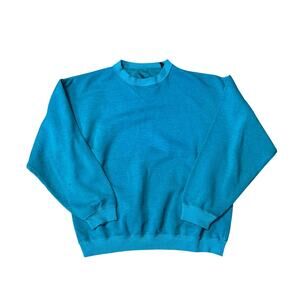 90s Vintage Eddie Bauer Crewneck Sweatshirt Teal Green Medium Fisherman Gorpcore